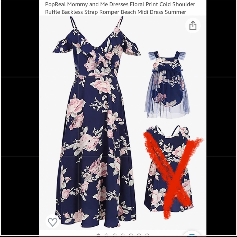 PopReal Mommy and Me Dress - Women’s Large, Baby 9-12 months, & 12-18 months.
